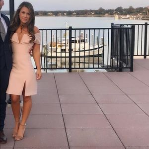 BCBG  light pink shoulder dress